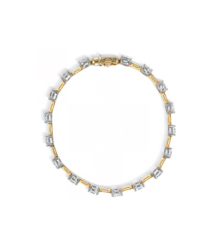 14kt Yellow and White Gold Lab Grown Diamond Bracelet