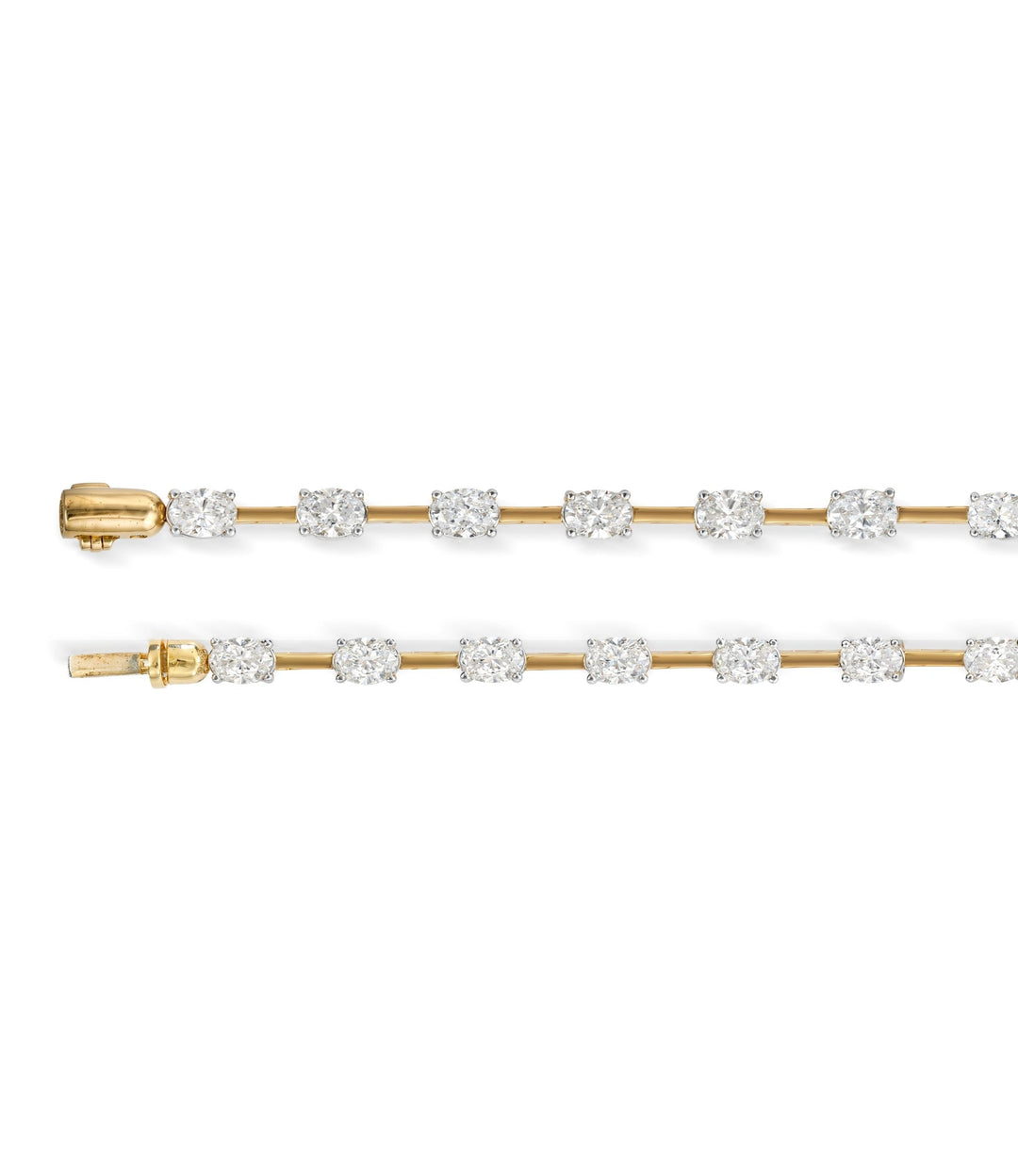 14kt Yellow and White Gold Lab Grown Diamond Bracelet
