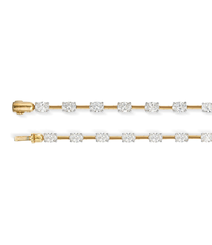 14kt Yellow and White Gold Lab Grown Diamond Bracelet