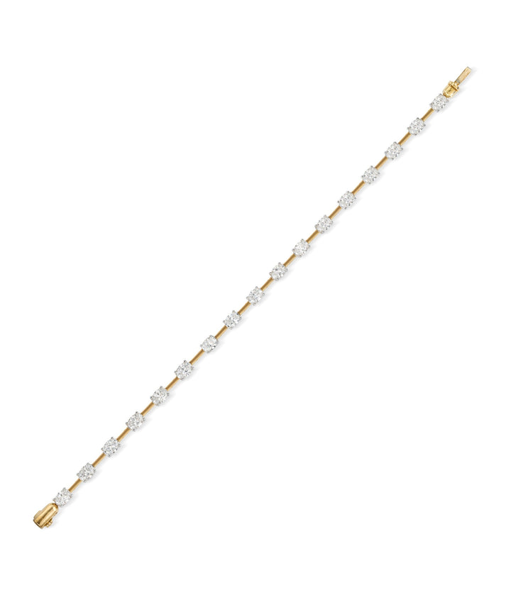 14kt Yellow and White Gold Lab Grown Diamond Bracelet
