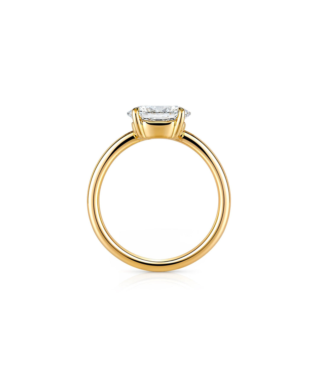 14kt Yellow and White Gold Lab Grown Oval Diamond Ring
