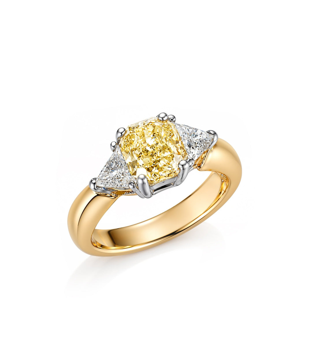 14kt Yellow and White Gold Yellow Diamond Ring