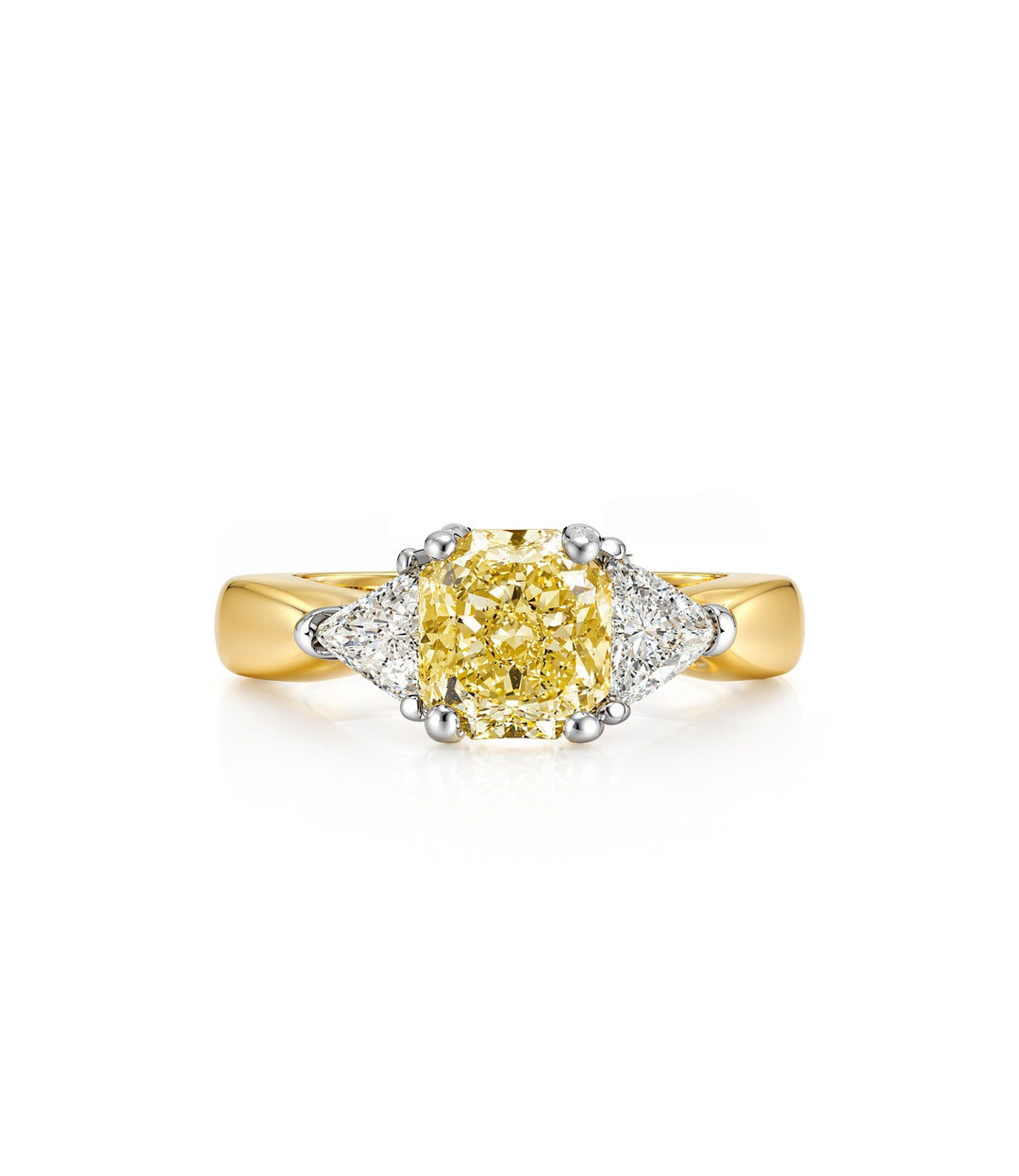 14kt Yellow and White Gold Yellow Diamond Ring