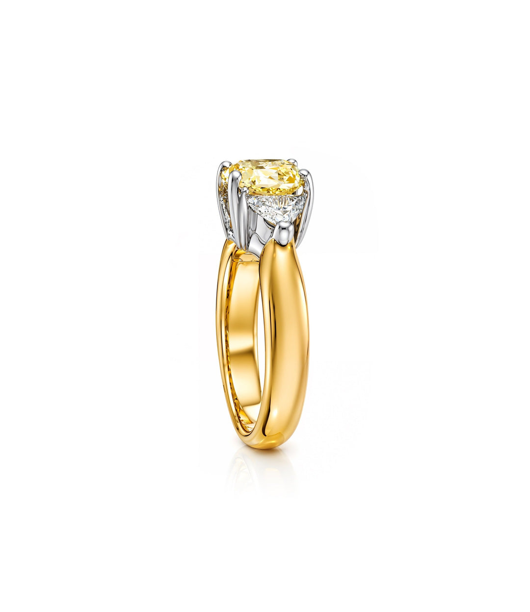 14kt Yellow and White Gold Yellow Diamond Ring