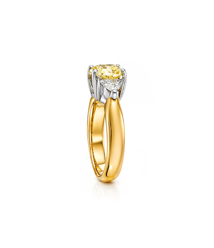 14kt Yellow and White Gold Yellow Diamond Ring