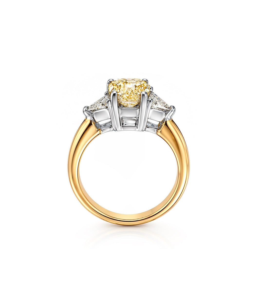 14kt Yellow and White Gold Yellow Diamond Ring