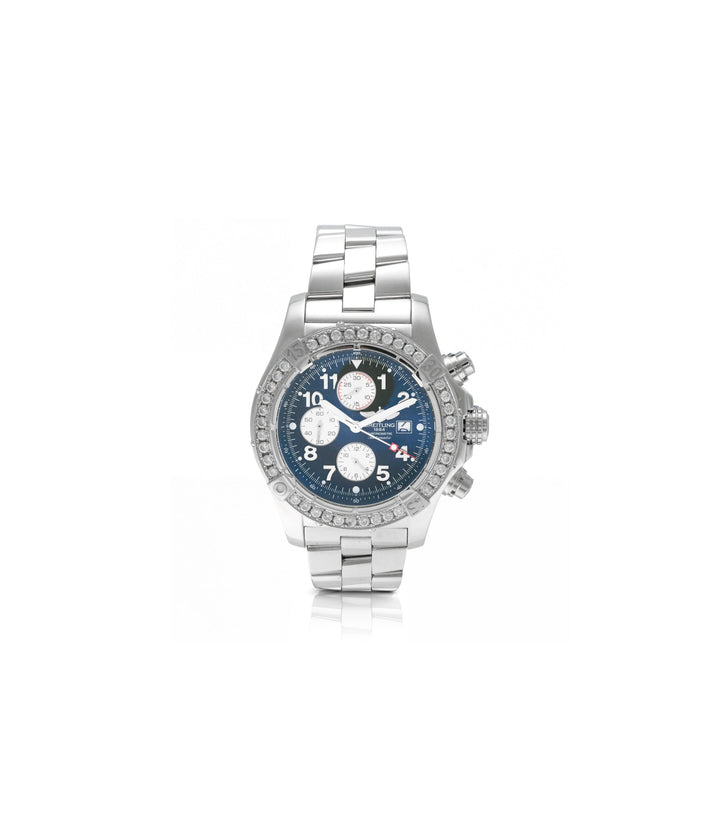 1884 Chronometer Automatic Super Avenger Custom Diamond Set Bezel Wrist Watch