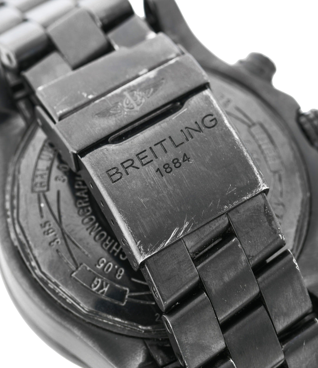 1884 Chronometer Automatic Breitling Super Avenger Custom Diamond Set Bezel Wrist Watch