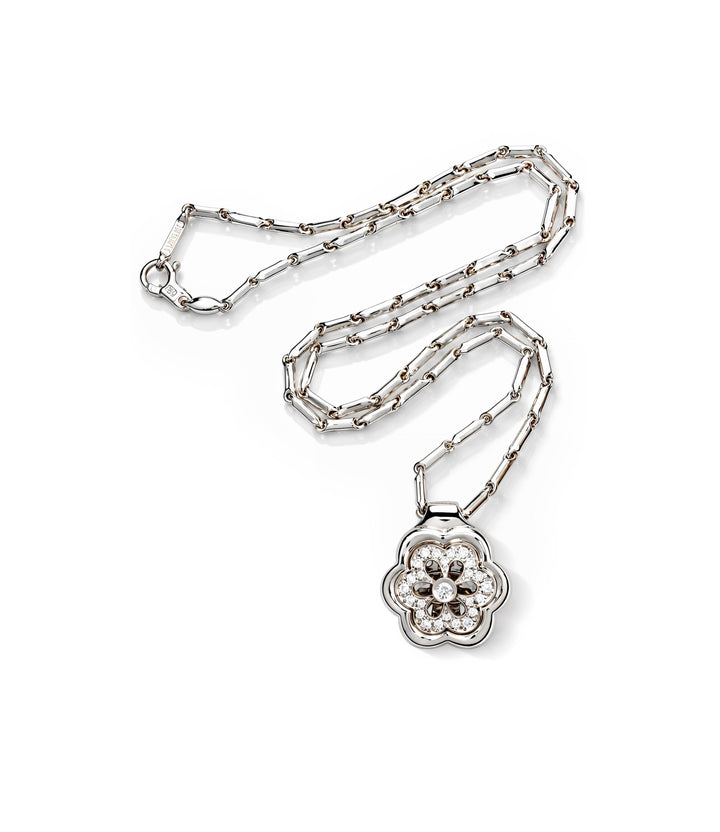 18kt Estate Chimento White Gold Diamond Necklace