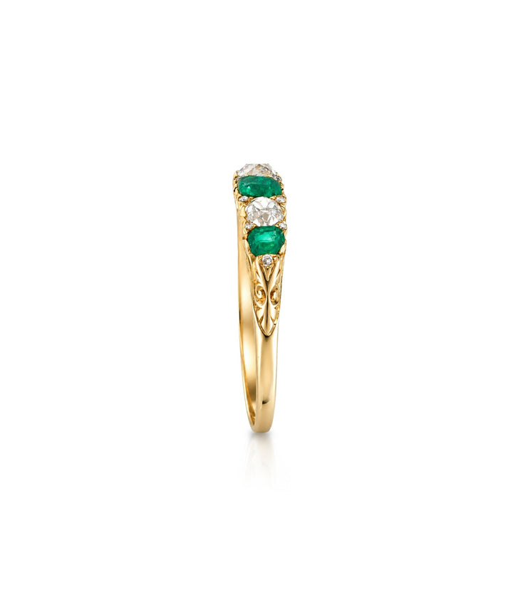 18kt Estate Emerald and Diamond Ring