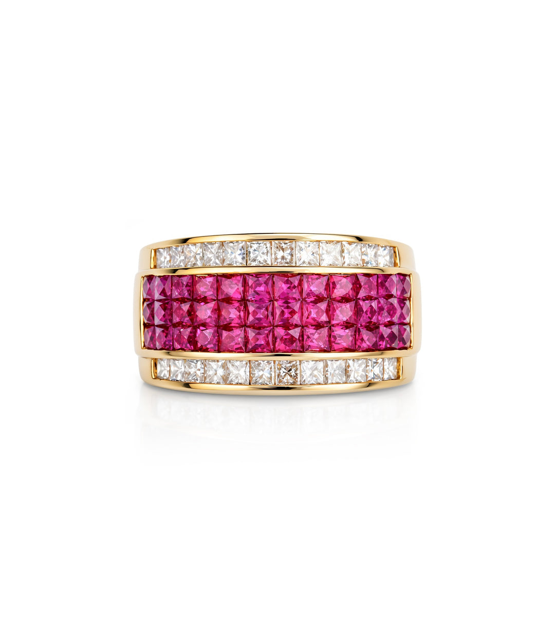 18kt Estate Ruby Diamond Ring