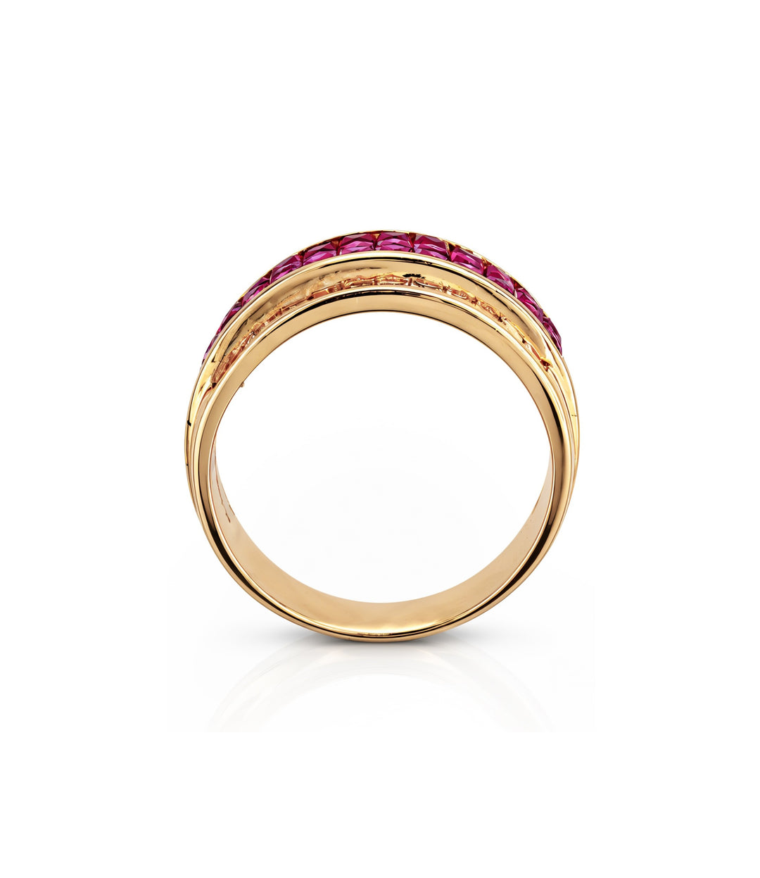 18kt Estate Ruby Diamond Ring