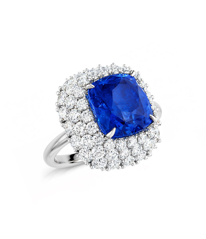 18kt Estate Sapphire and Diamond Cocktail Ring
