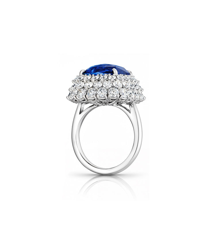 18kt Estate Sapphire and Diamond Cocktail Ring