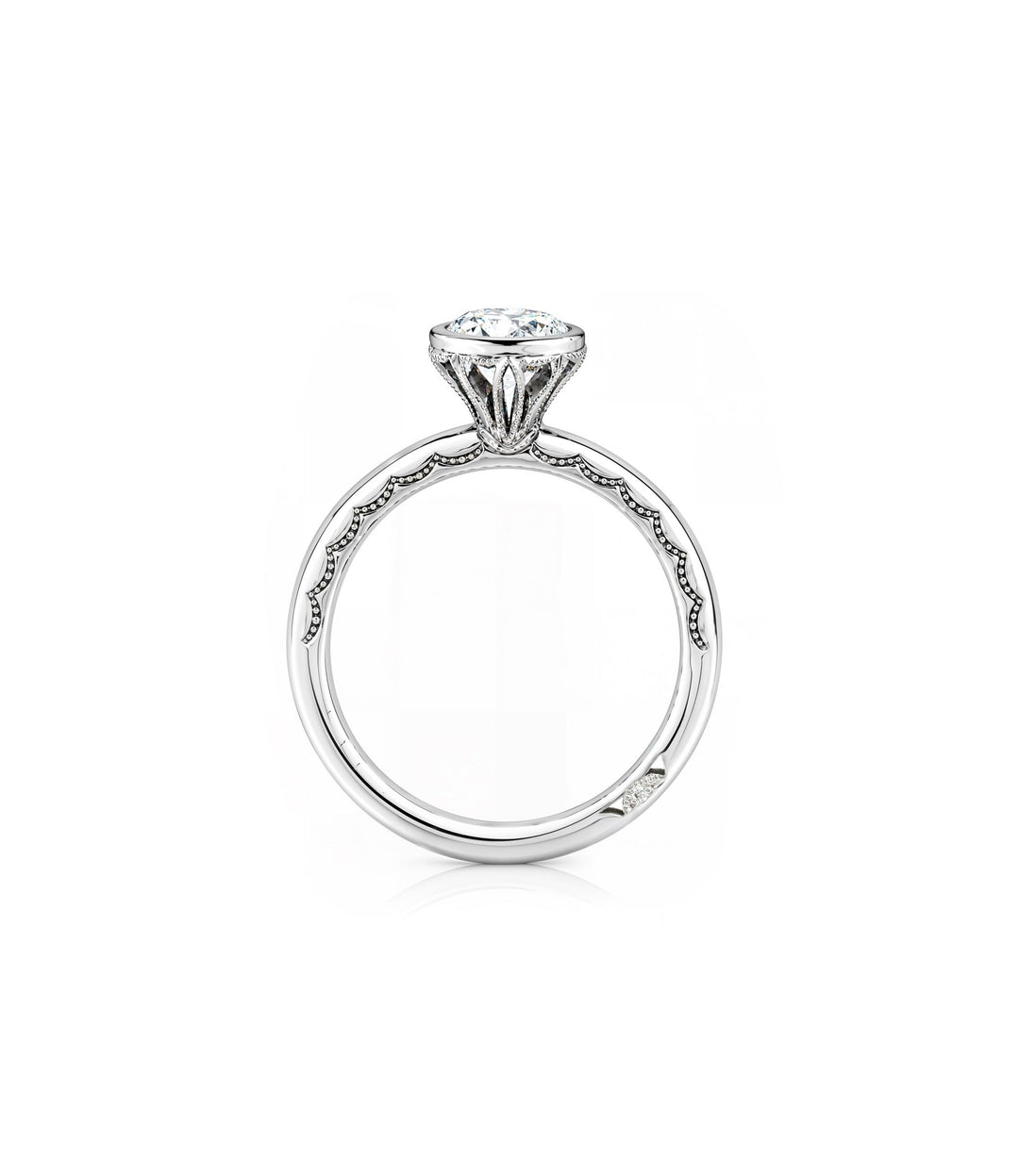 18kt Estate Tahitian Pearl Diamond Ring
