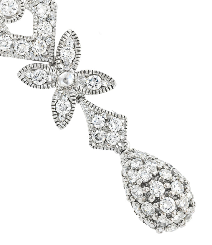 18kt Estate White Gold Diamond Pendant