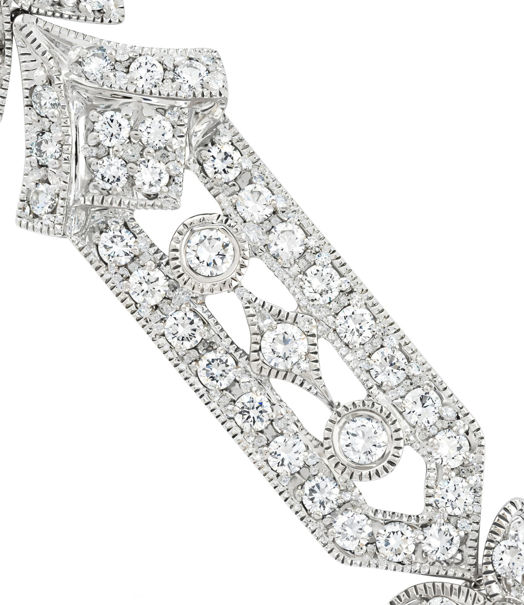 18kt Estate White Gold Diamond Pendant