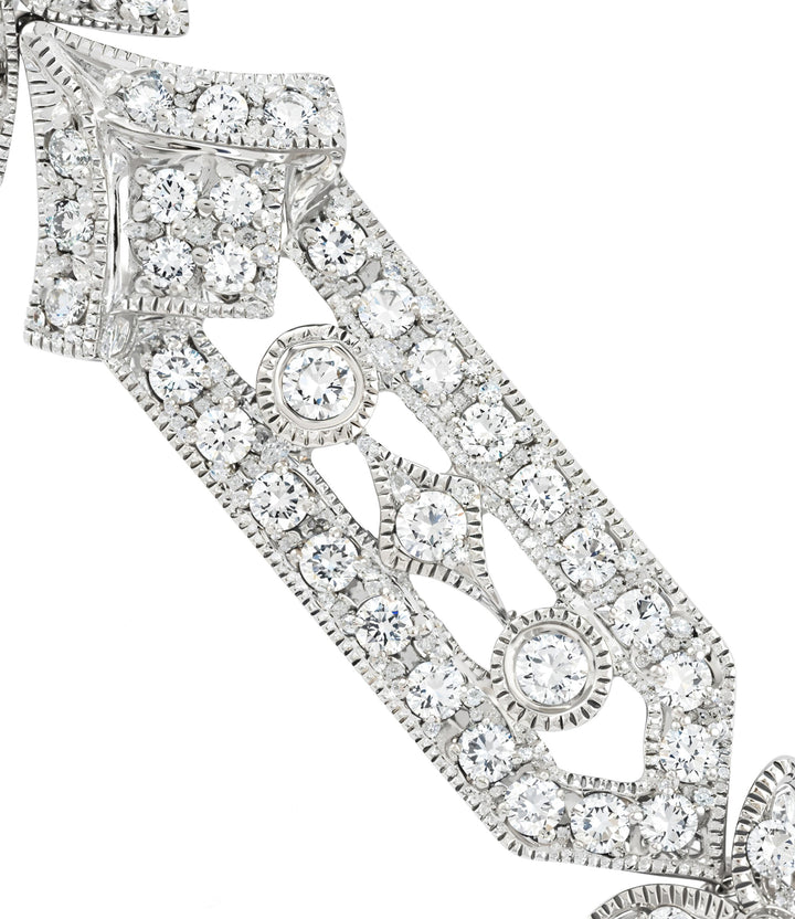 18kt Estate White Gold Diamond Pendant