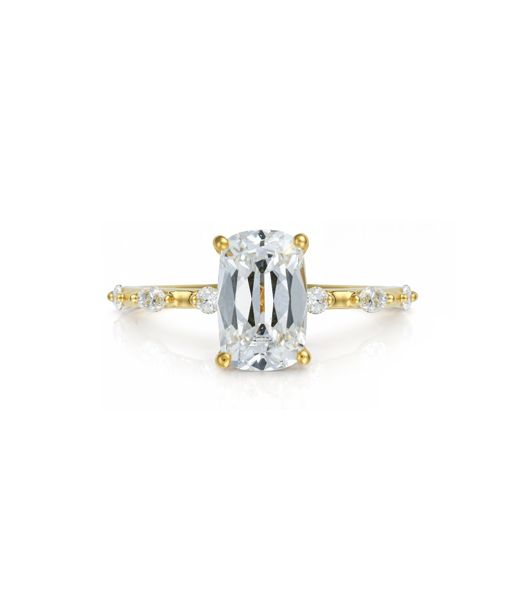 18kt Lab Grown Old Mine Cut Diamond Ring