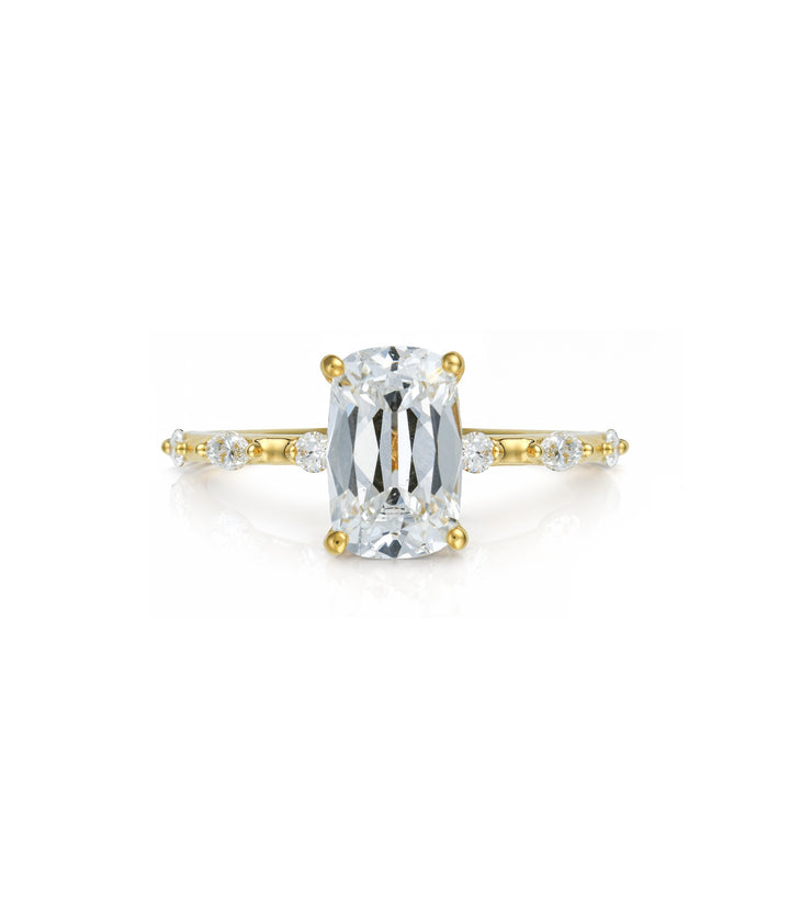 18kt Lab Grown Old Mine Cut Diamond Ring