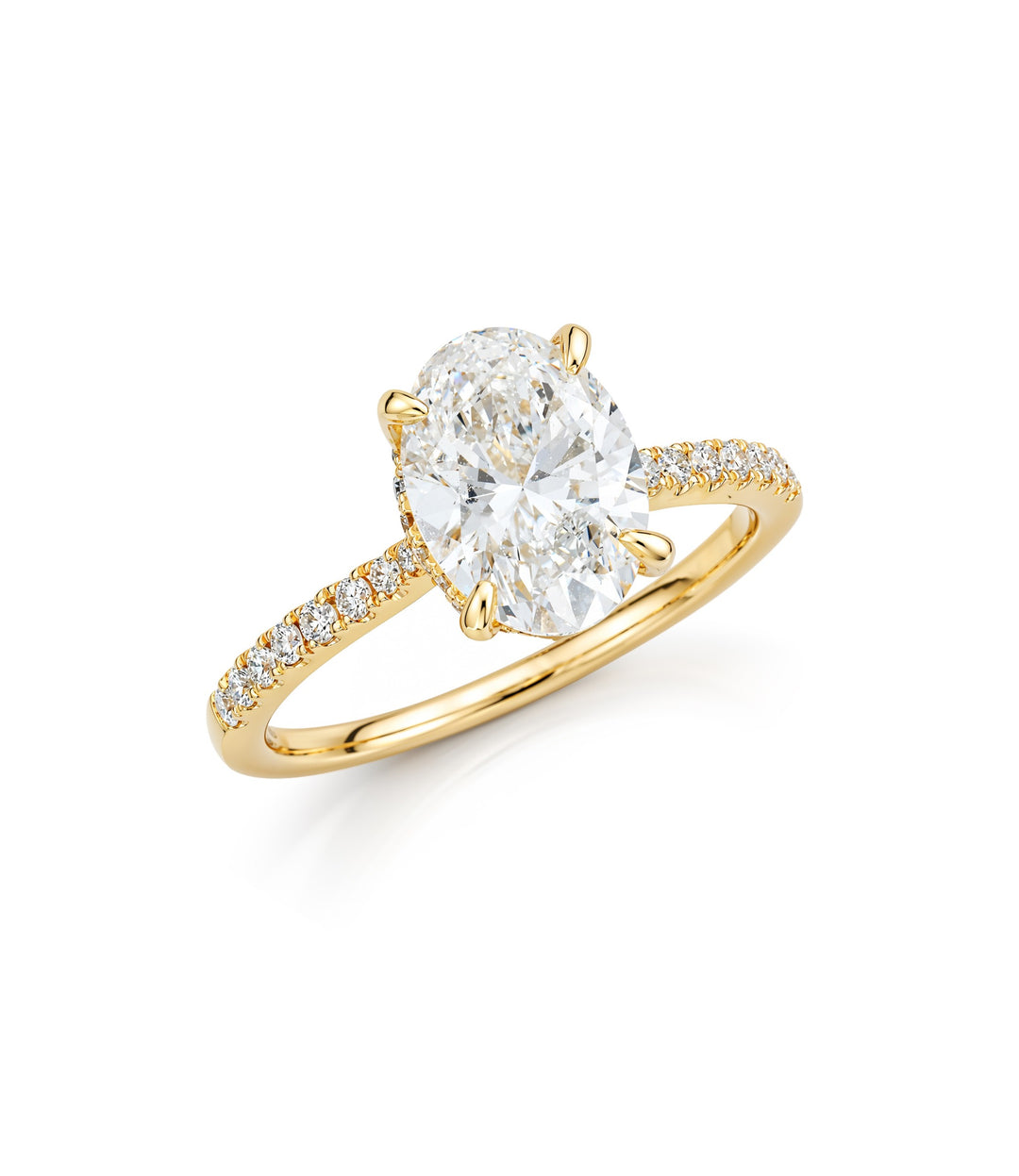 18kt Oval Lab Grown Diamond Ring