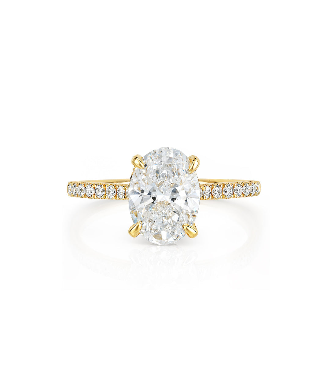 18kt Oval Lab Grown Diamond Ring