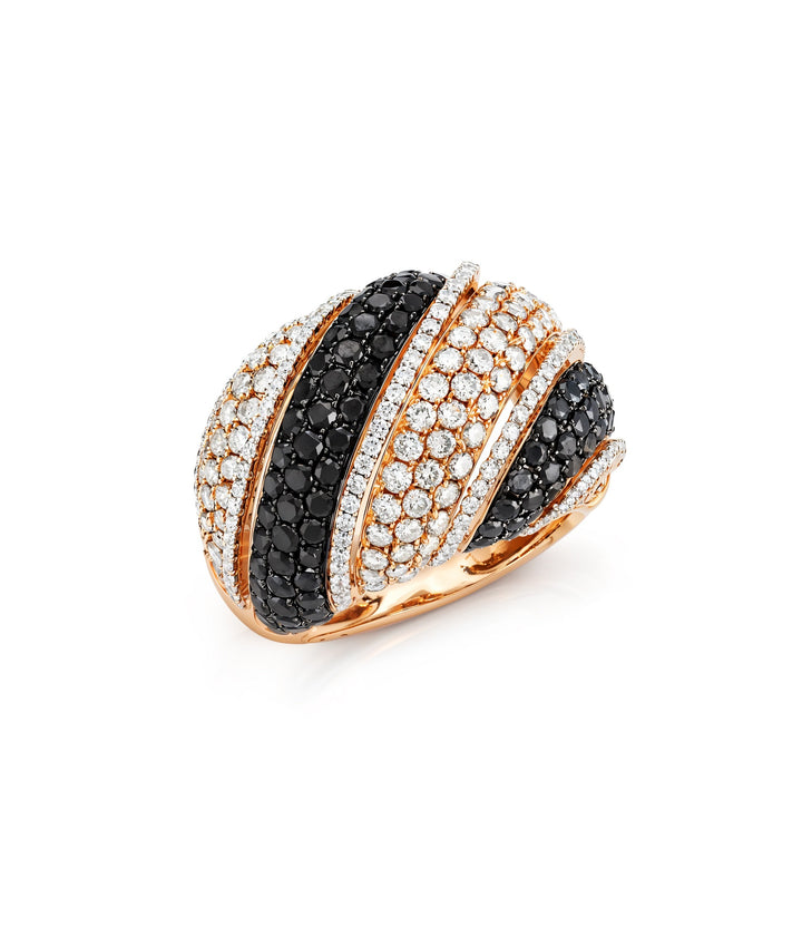 18kt Rose & White Gold Colour Diamond Ring