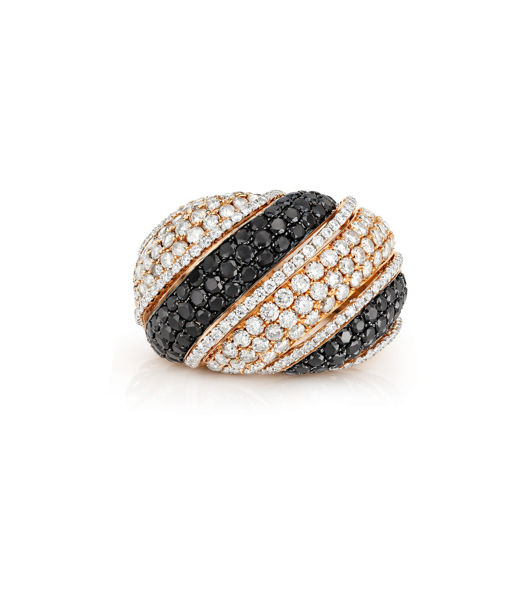 18kt Rose & White Gold Colour Diamond Ring