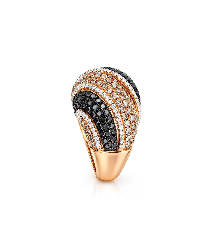 18kt Rose & White Gold Colour Diamond Ring