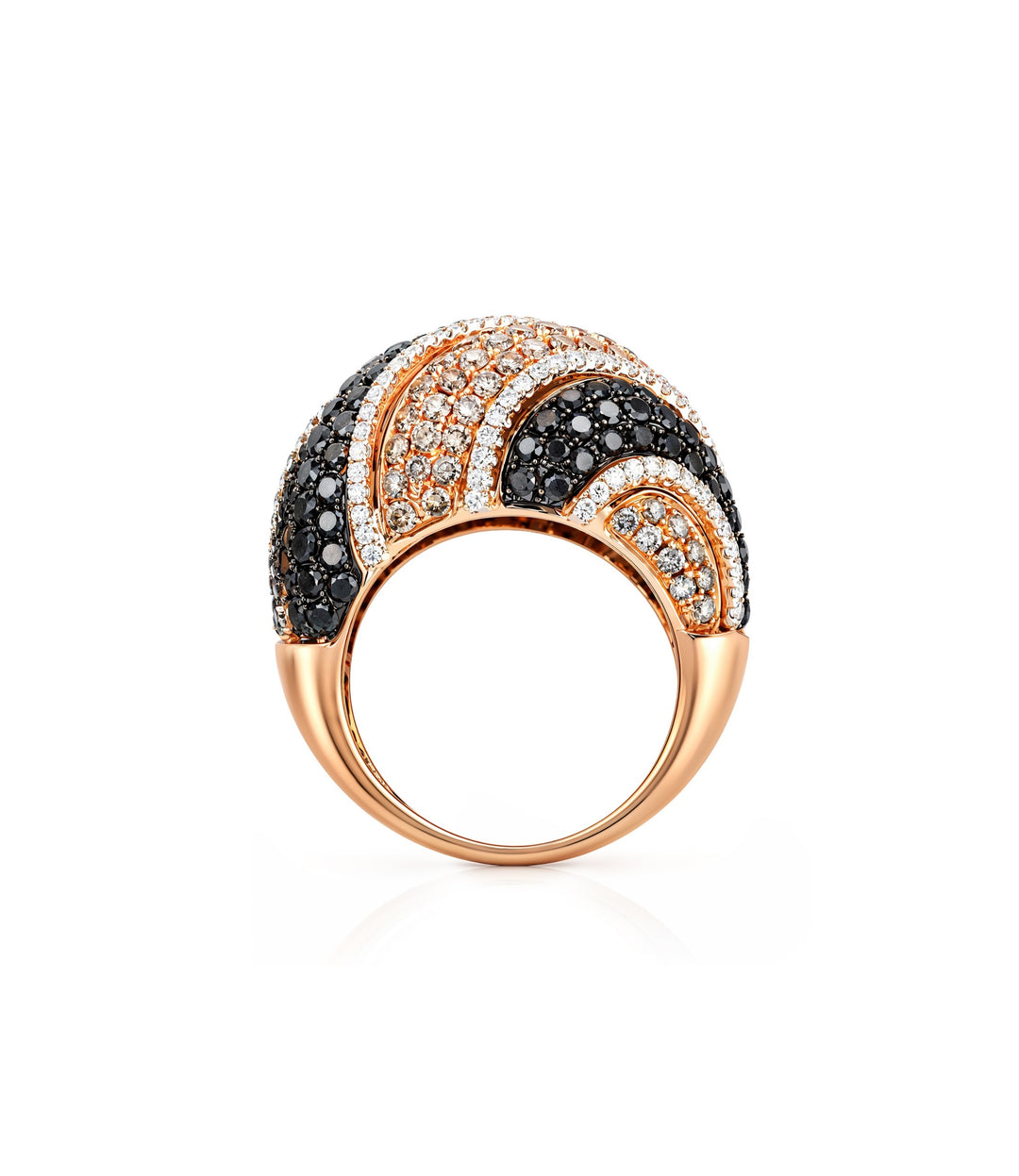 18kt Rose & White Gold Colour Diamond Ring