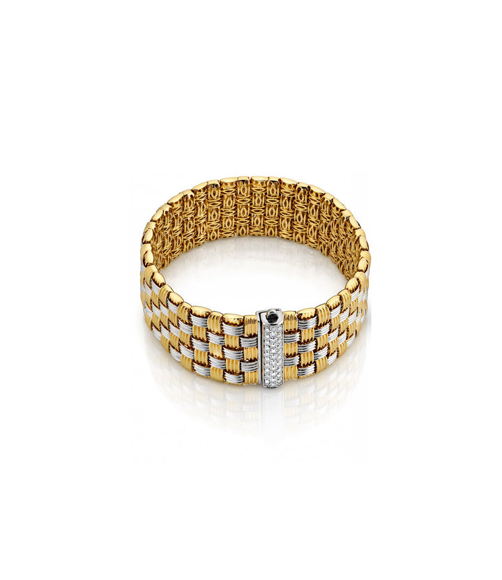 18kt Two Tone Estate Diamond Roberto Coin Bracelet