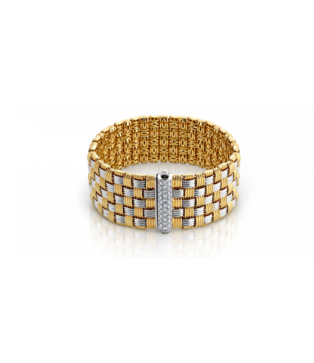 18kt Two Tone Estate Diamond Roberto Coin Bracelet