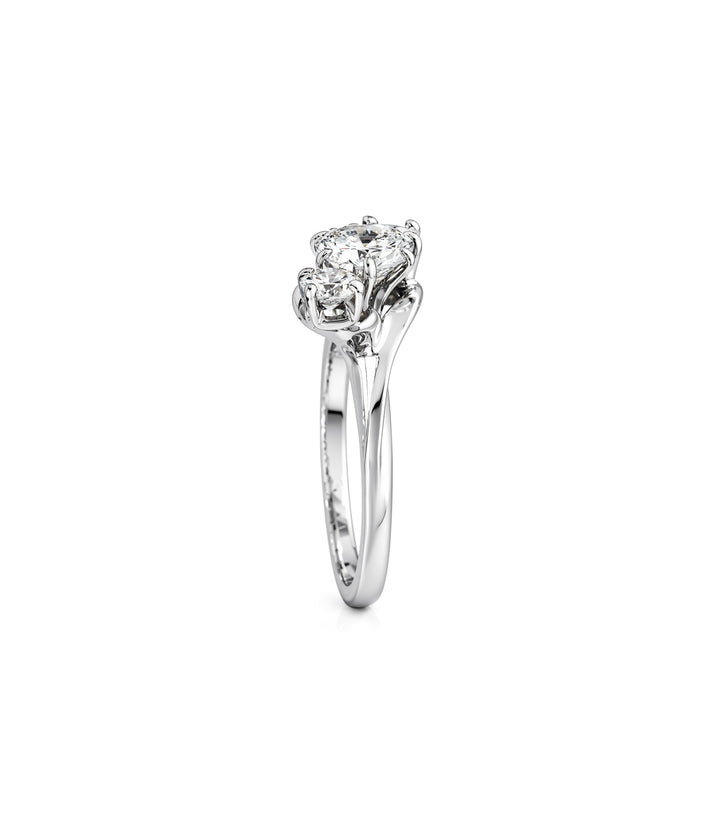 18kt White Gold 3 Stone Diamond Engagement Ring