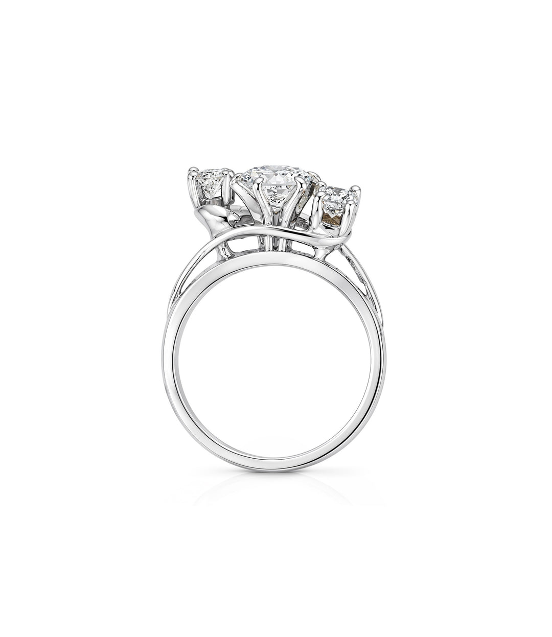 18kt White Gold 3 Stone Diamond Engagement Ring