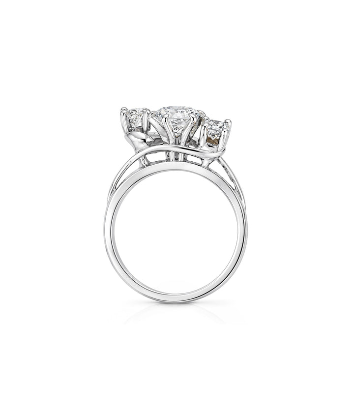 18kt White Gold 3 Stone Diamond Engagement Ring