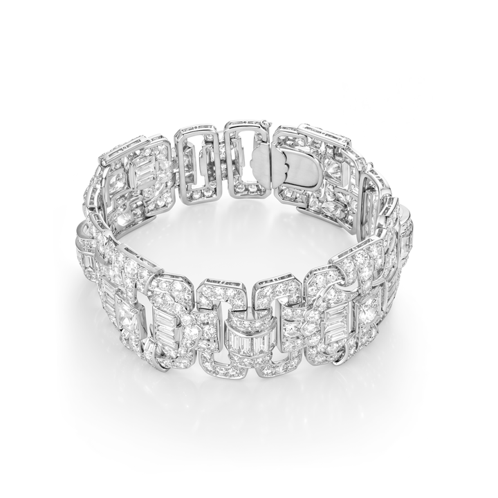 18kt White Gold Custom Made Diamond Bracelet