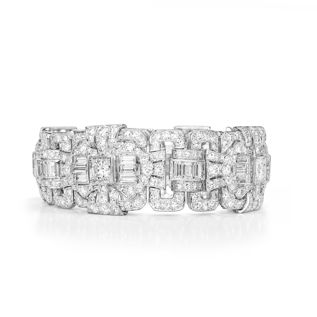 18kt White Gold Custom Made Diamond Bracelet