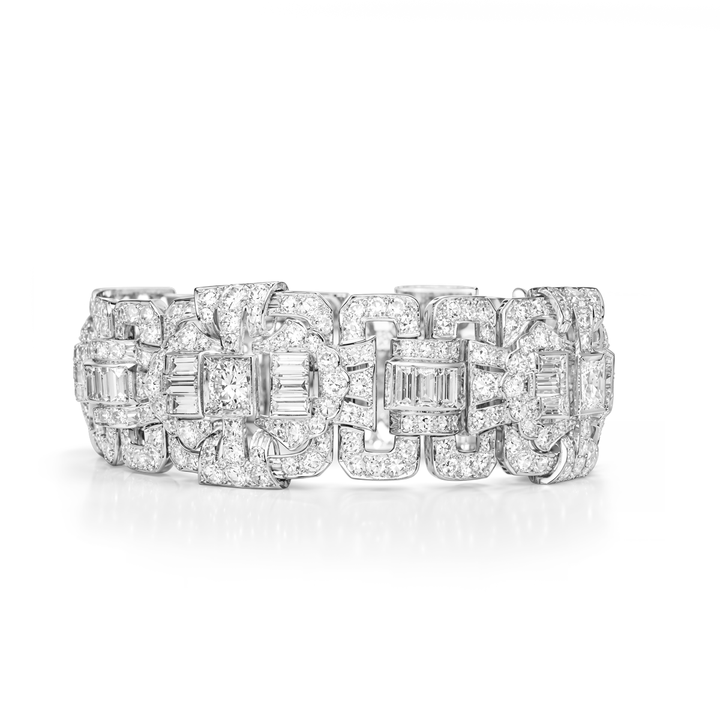18kt White Gold Custom Made Diamond Bracelet