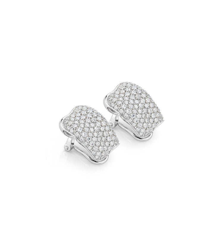 18kt White Gold Diamond Earrings
