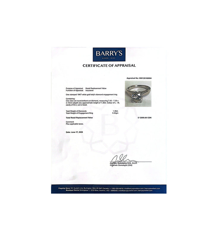 18kt White Gold Diamond Ring