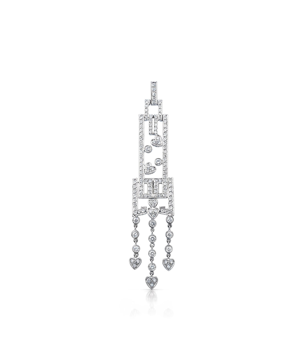18kt White Gold Estate Diamond Pendant
