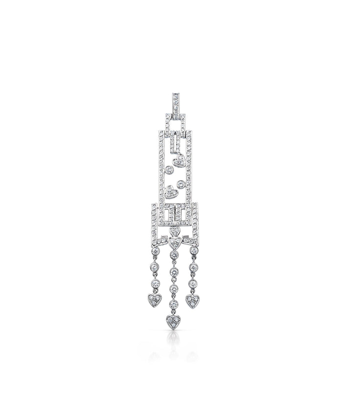 18kt White Gold Estate Diamond Pendant