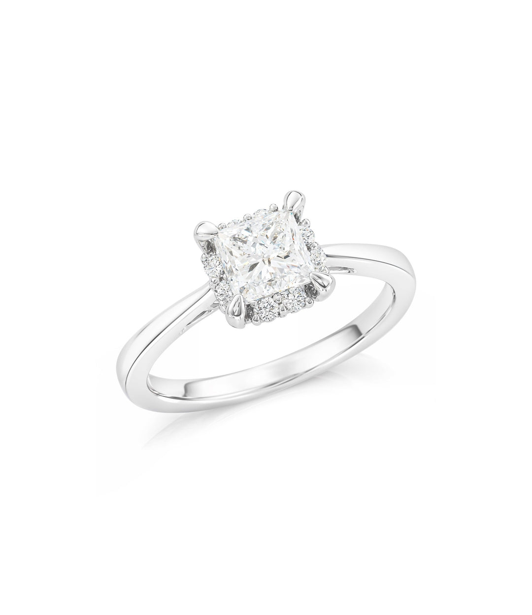 18kt White Gold Princess Cut Diamond Ring