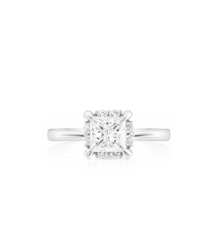 18kt White Gold Princess Cut Diamond Ring