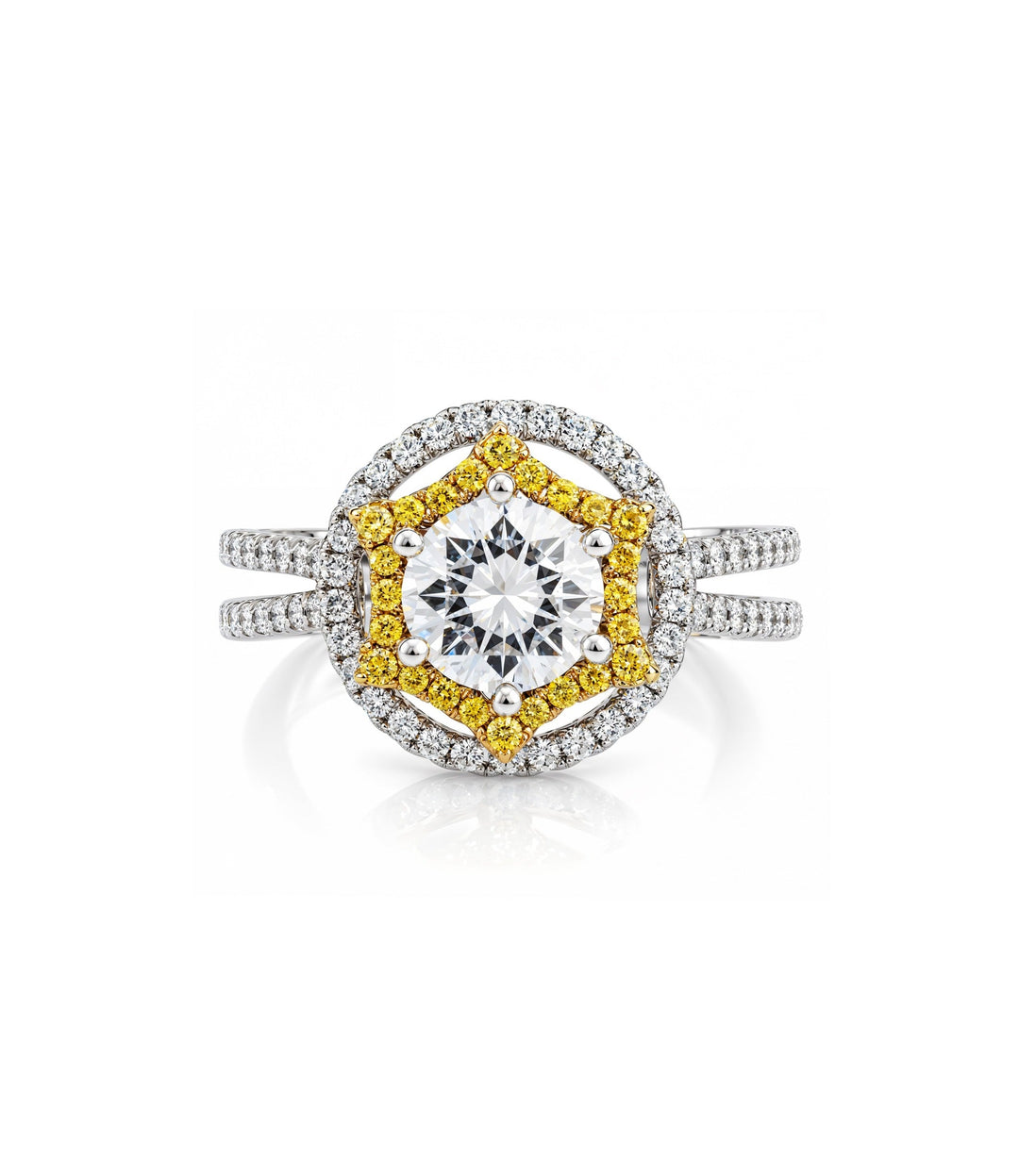 18kt White and Yellow Gold Diamond Ring