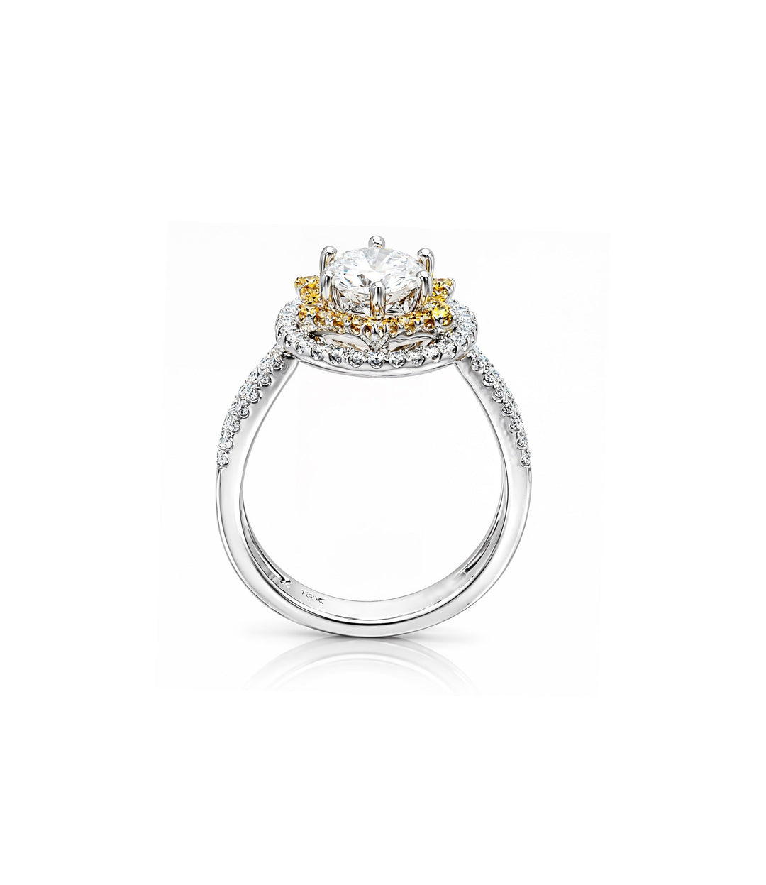 18kt White and Yellow Gold Diamond Ring