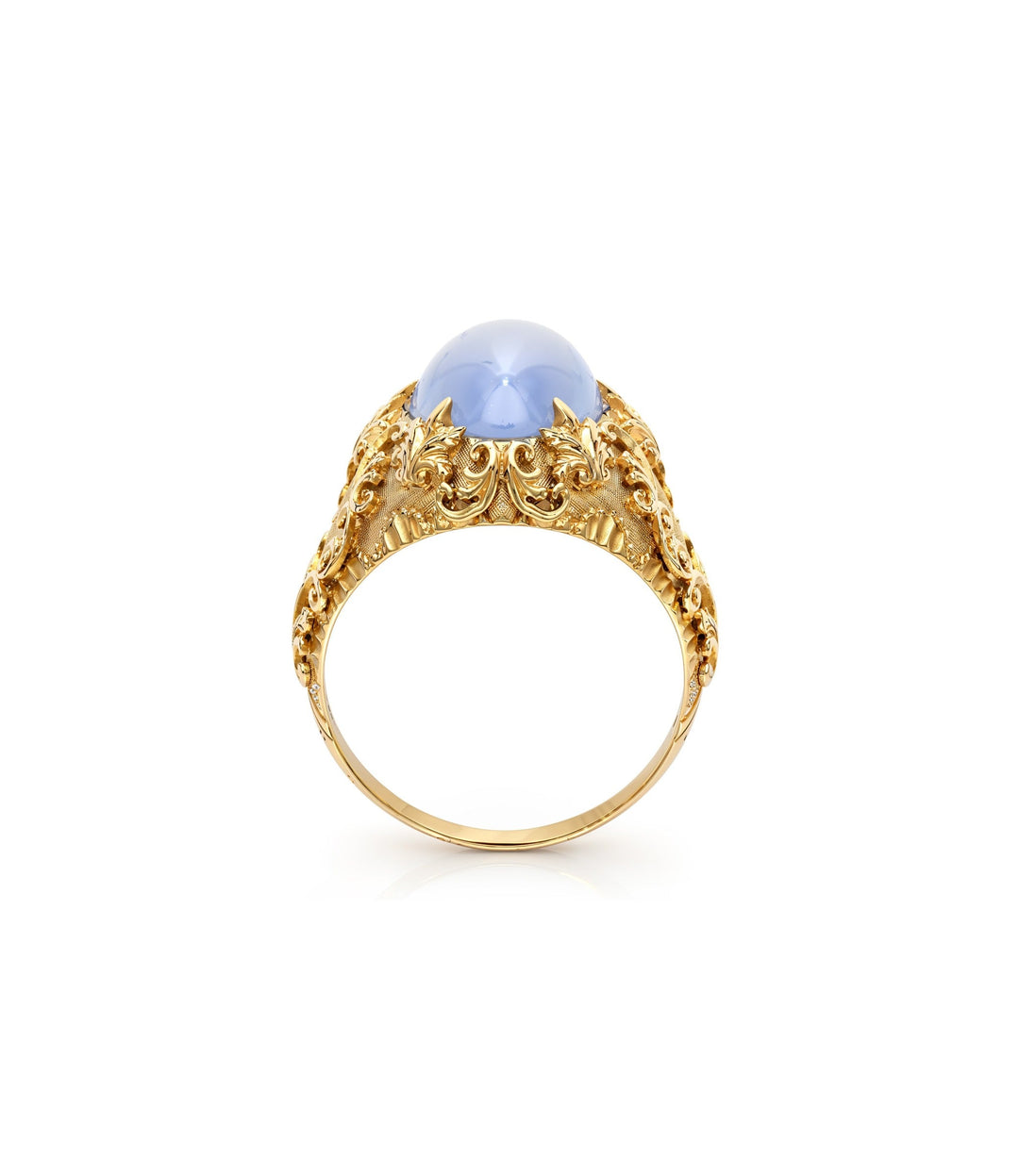 18kt Yellow Gold Estate Chalcedony Ring