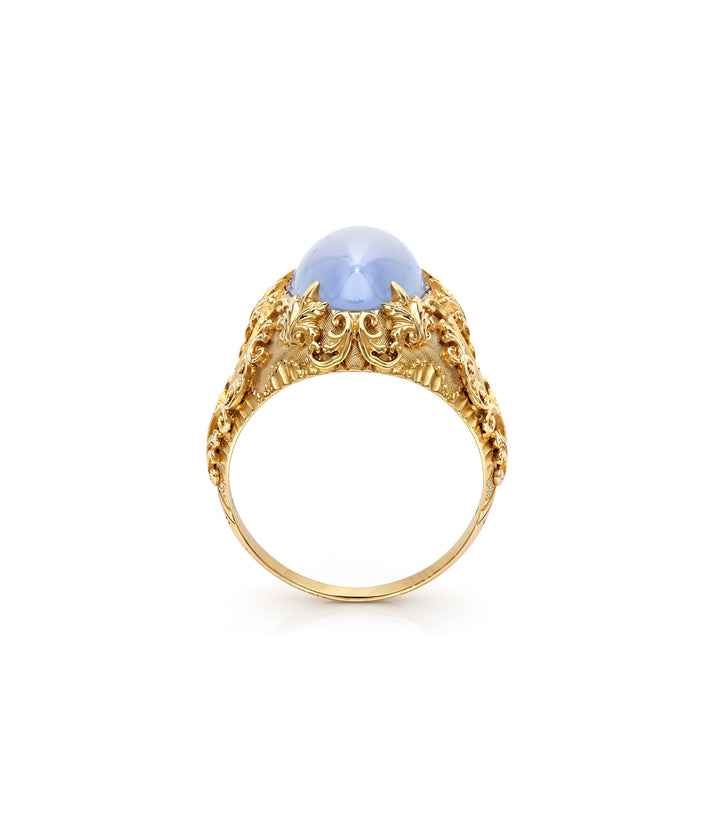 18kt Yellow Gold Estate Chalcedony Ring