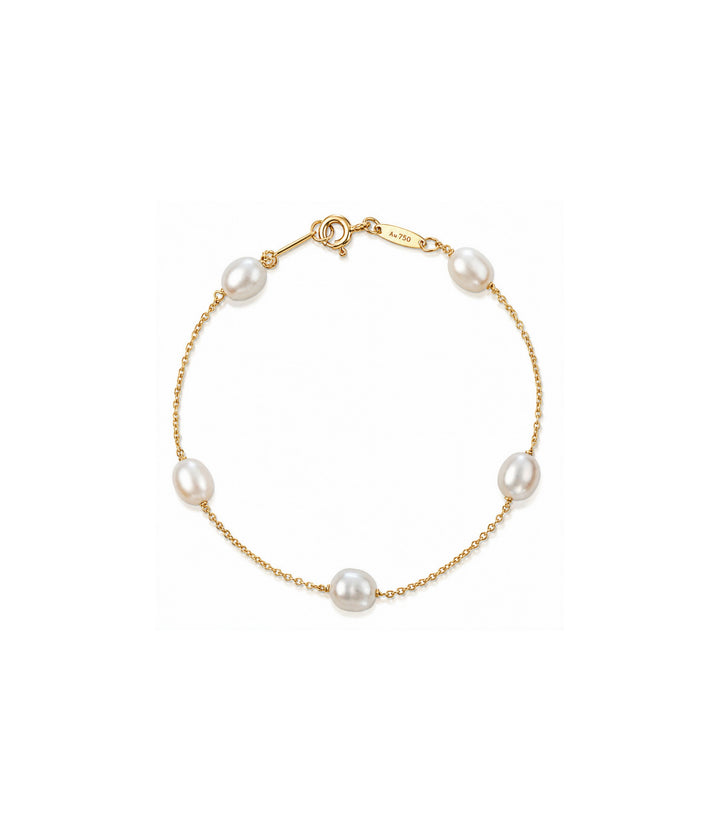 18kt Yellow Gold Estate Tiffany & Co Pearl Bracelet