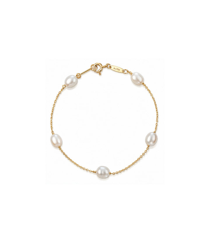 18kt Yellow Gold Estate Tiffany & Co Pearl Bracelet